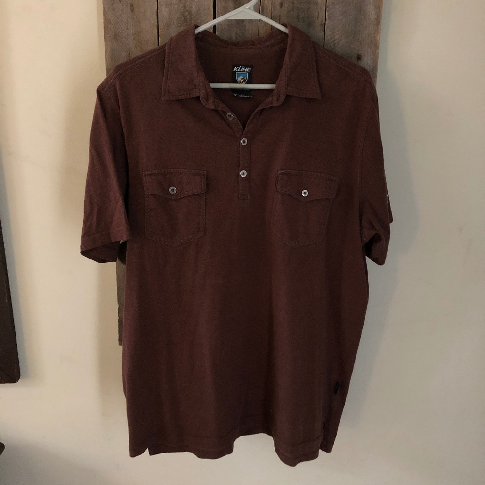 Kuhl Mens Short Sleeve Polo, Large